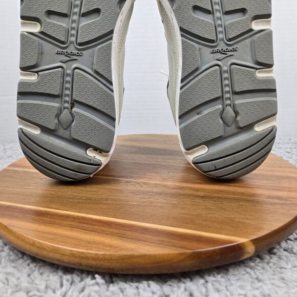 Brooks Mens 10.5D Addiction Walker White Leather Comfort Walking Lace Up Shoe - Picture 10 of 12